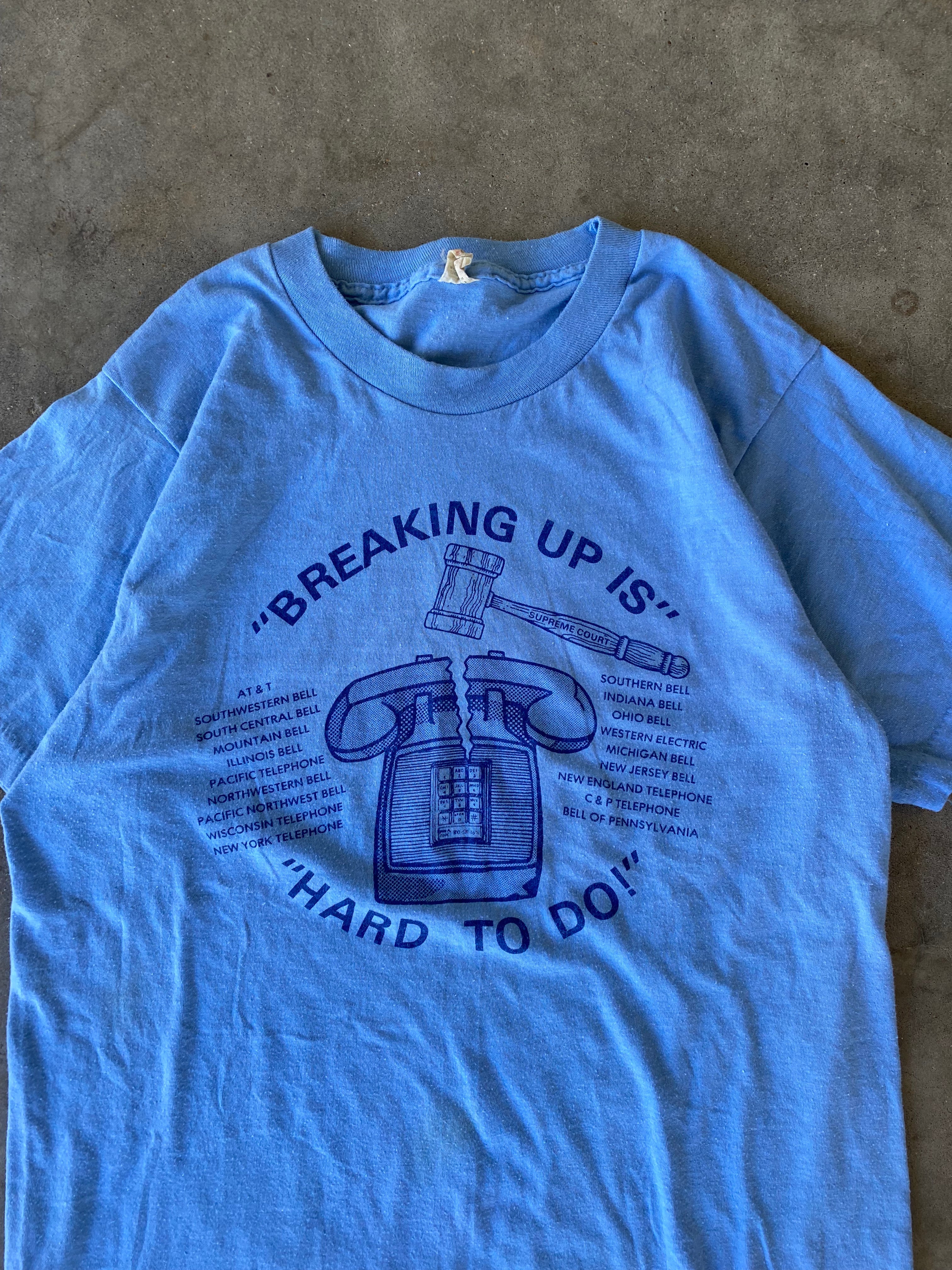 1970s "Breaking up is Hard to Do" T-Shirt (S/M)