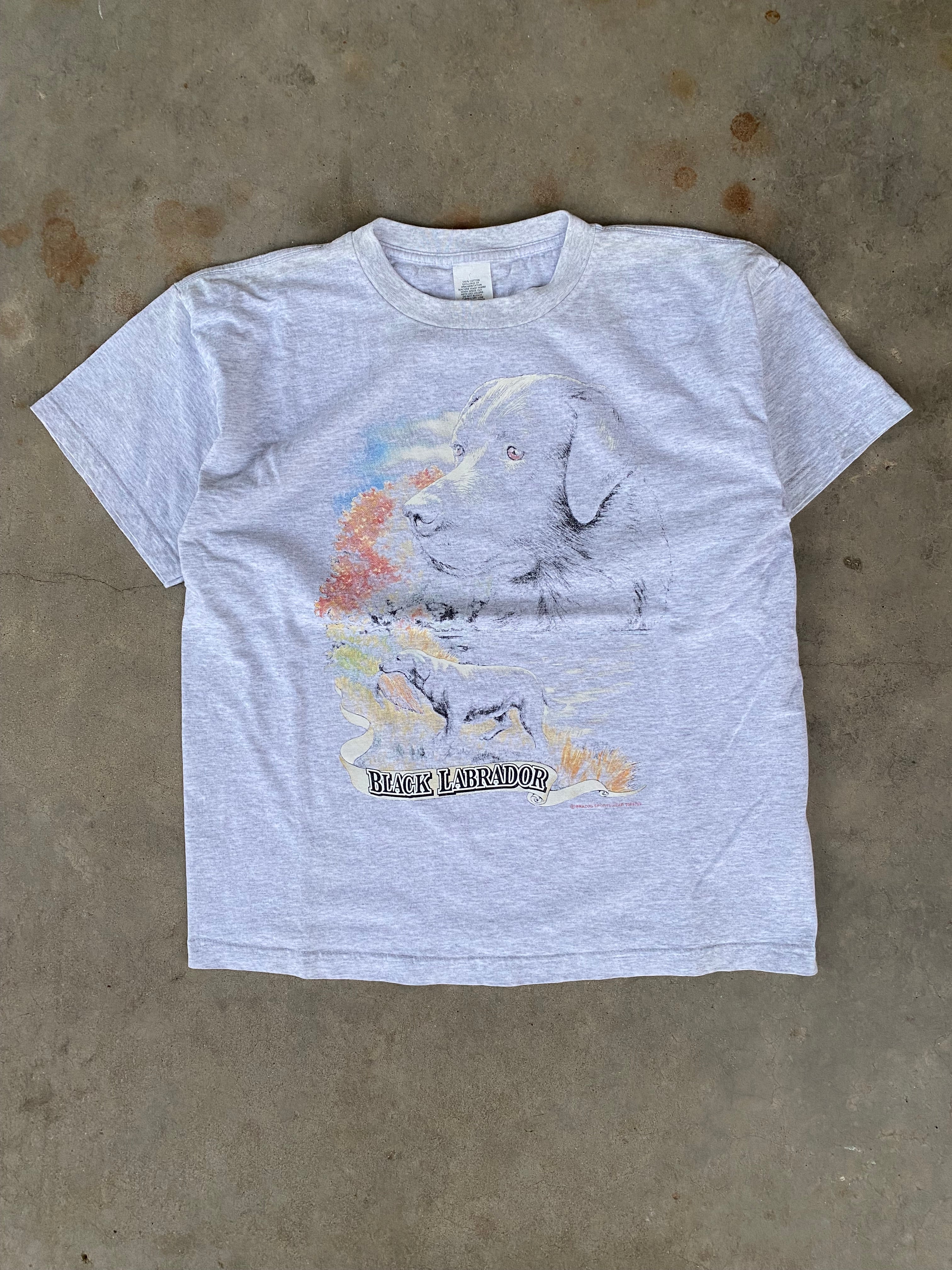 1990s Faded Black Labrador T-Shirt (L/XL)