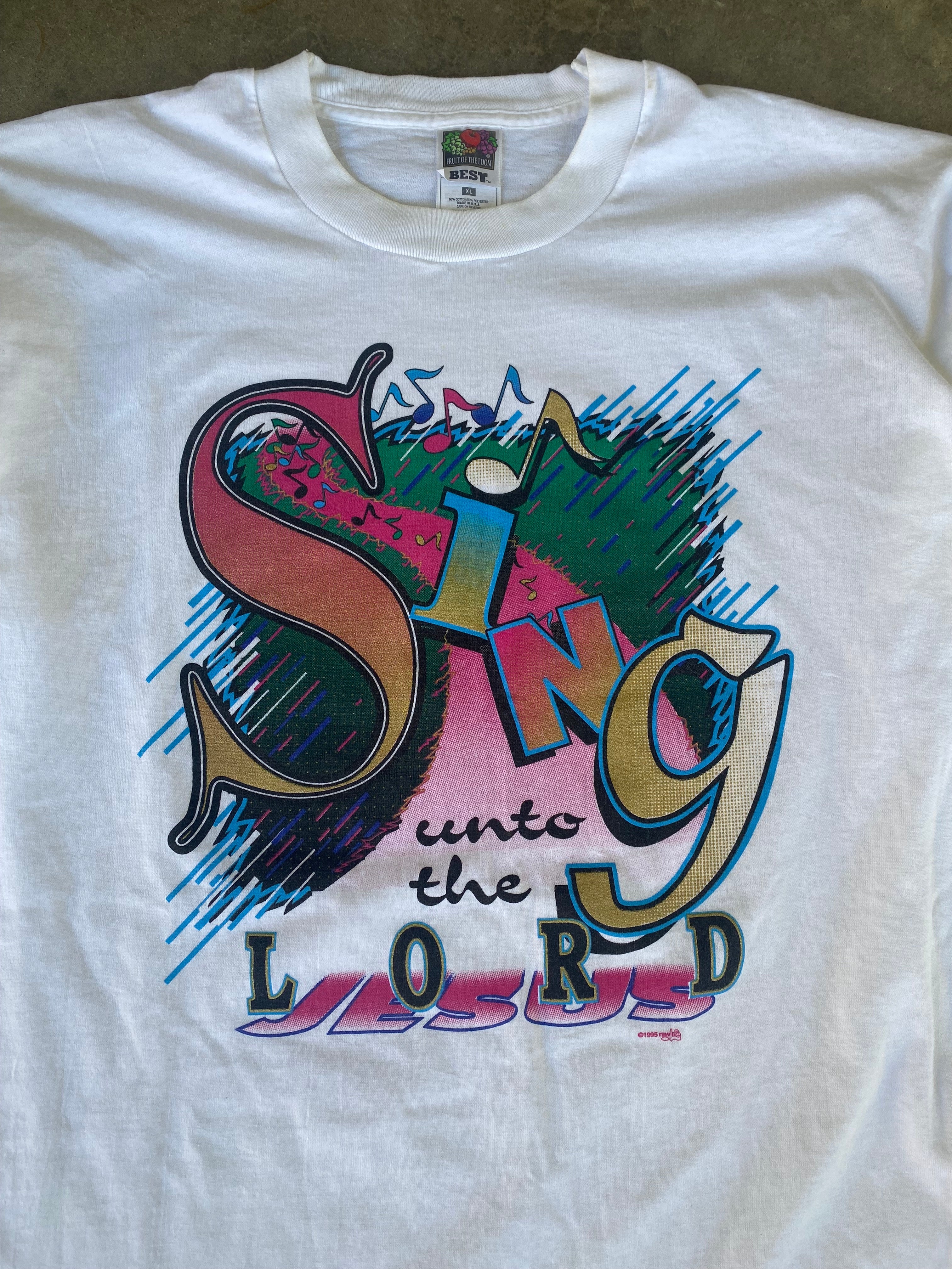 1995 "Sing Unto the Lord" Jesus T-Shirt (XL)