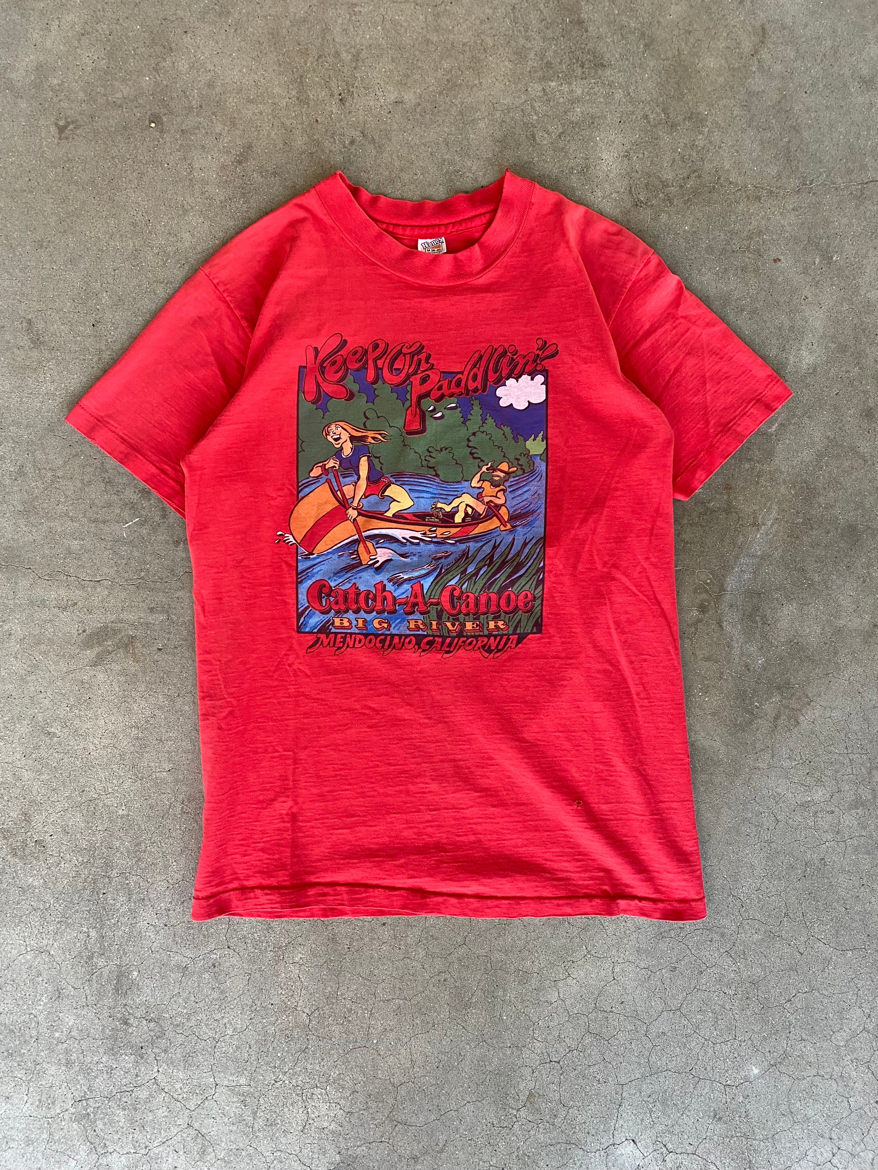 1977  Keep On Paddlin' Mendocino California T-Shirt (S/M)