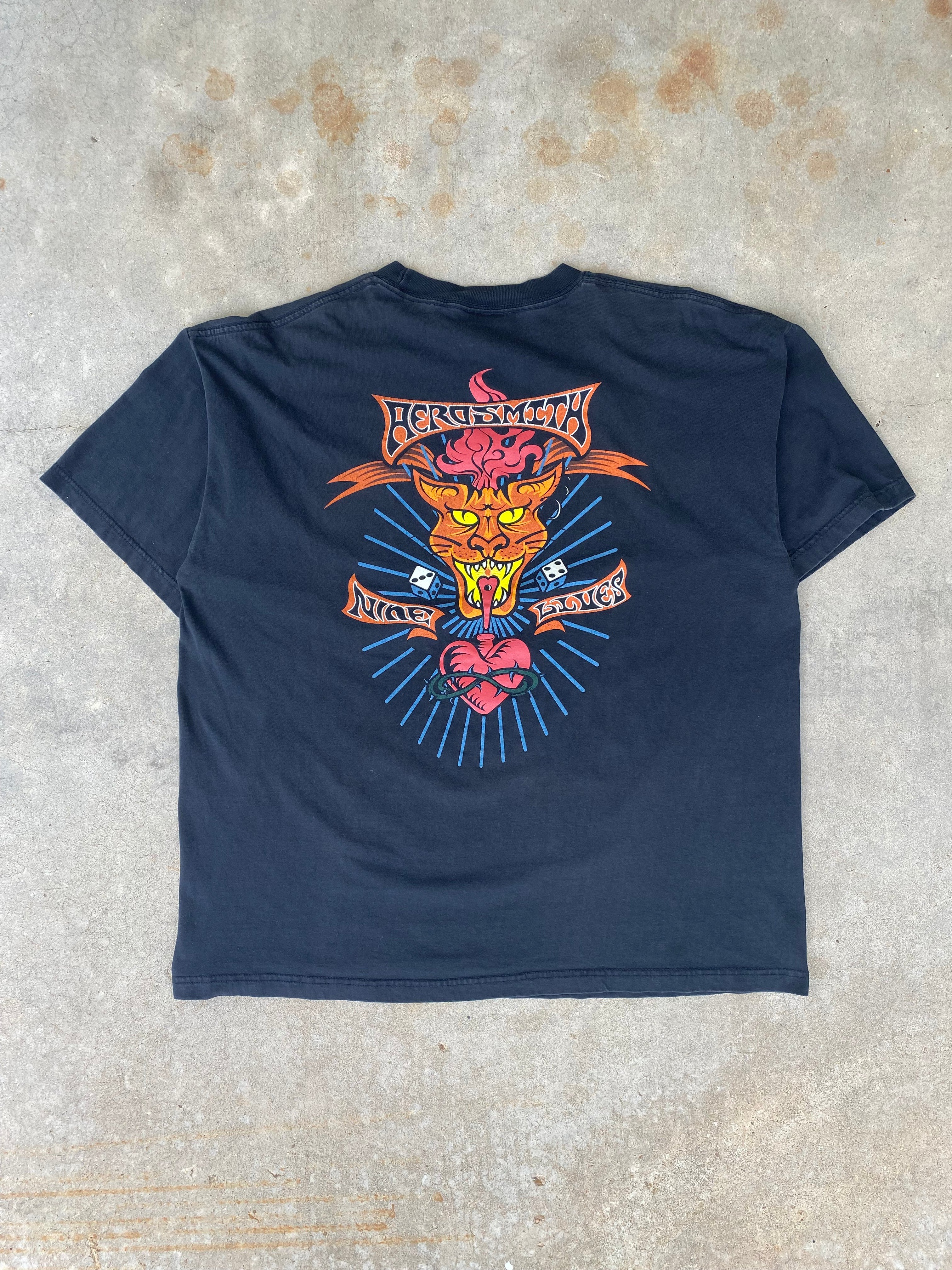 1997 Aerosmith Nine Lives Tour T-Shirt (XL)