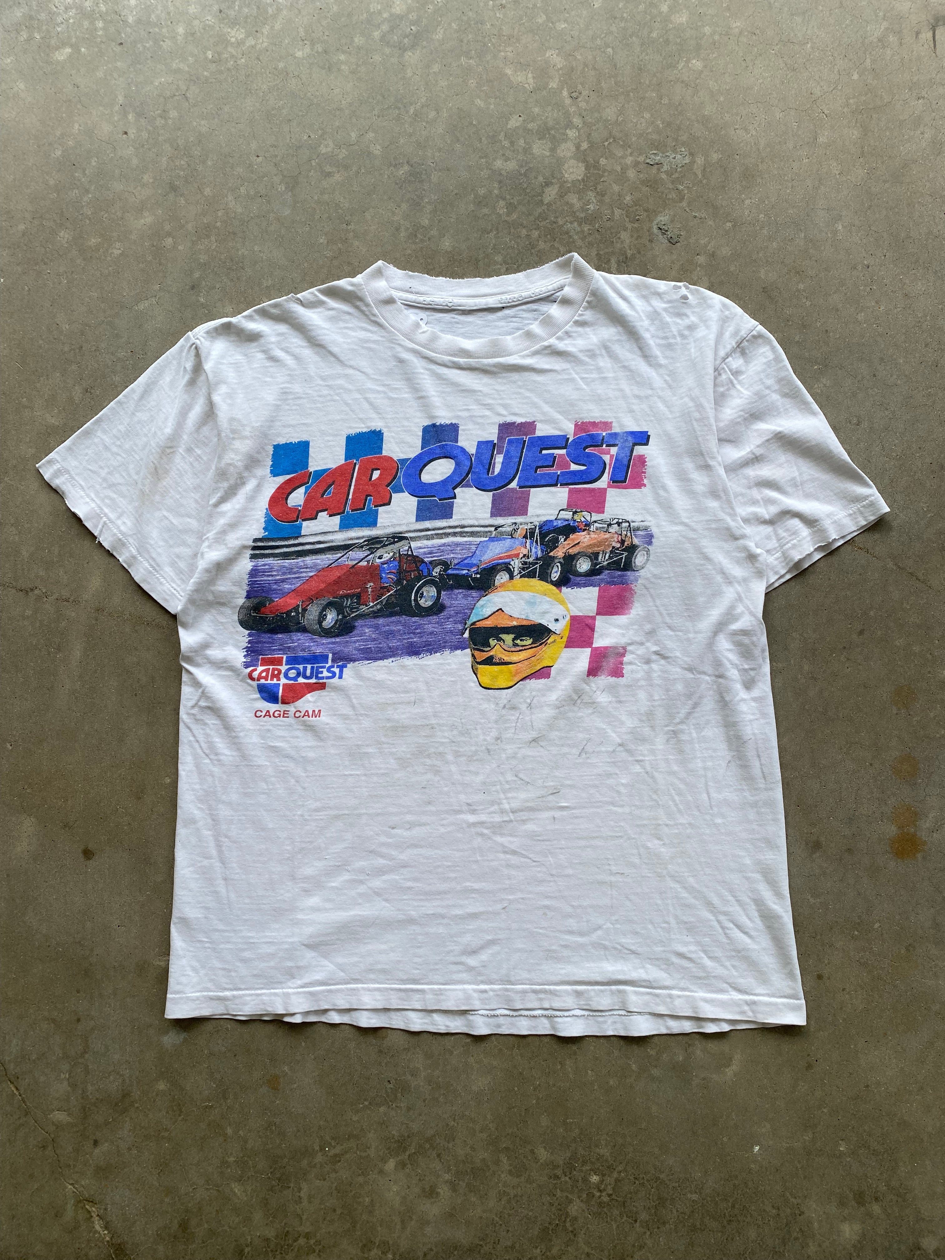 1990s Distressed Car Quest T-Shirt (L)