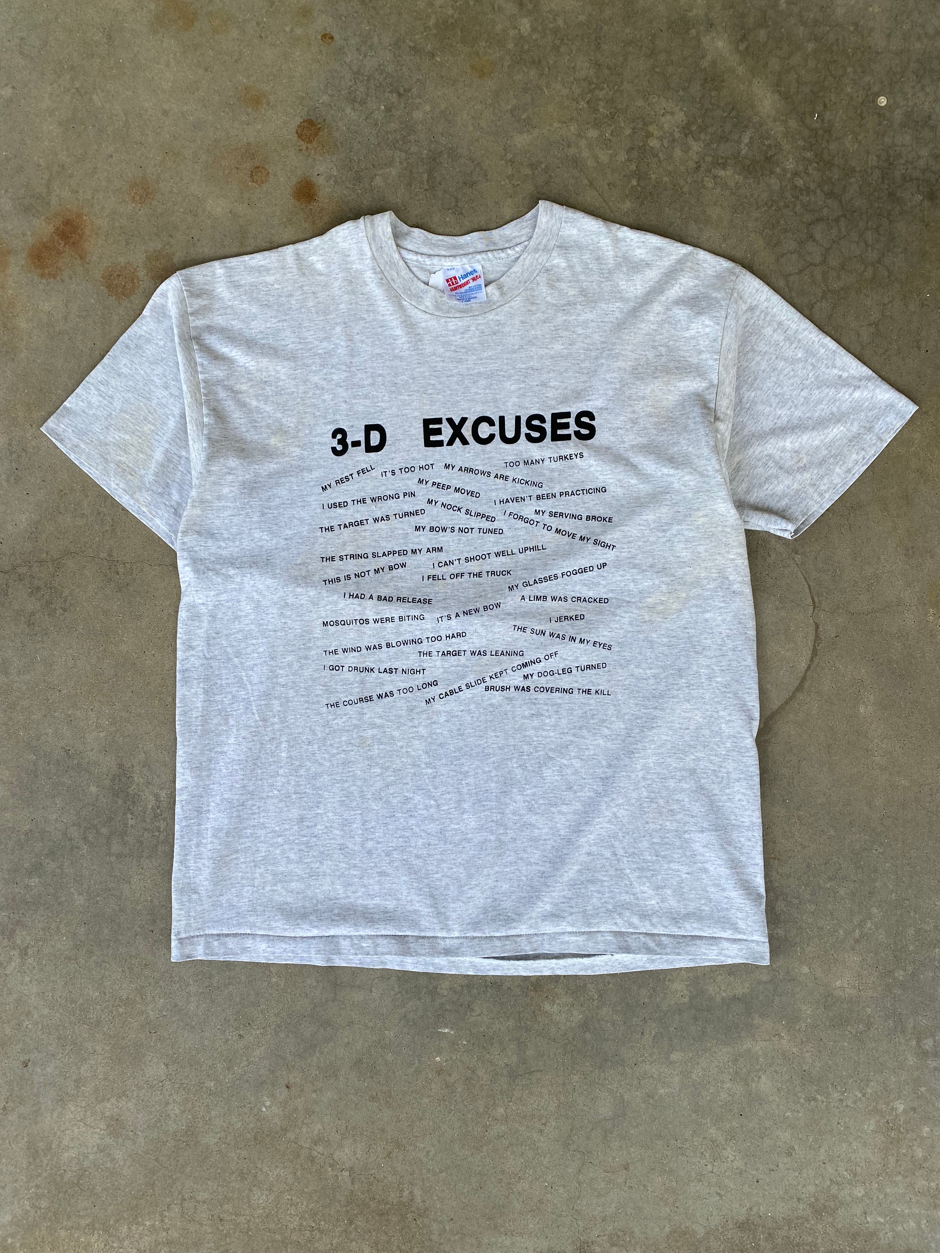 1990s 3-D Excuses T-Shirt (XL)