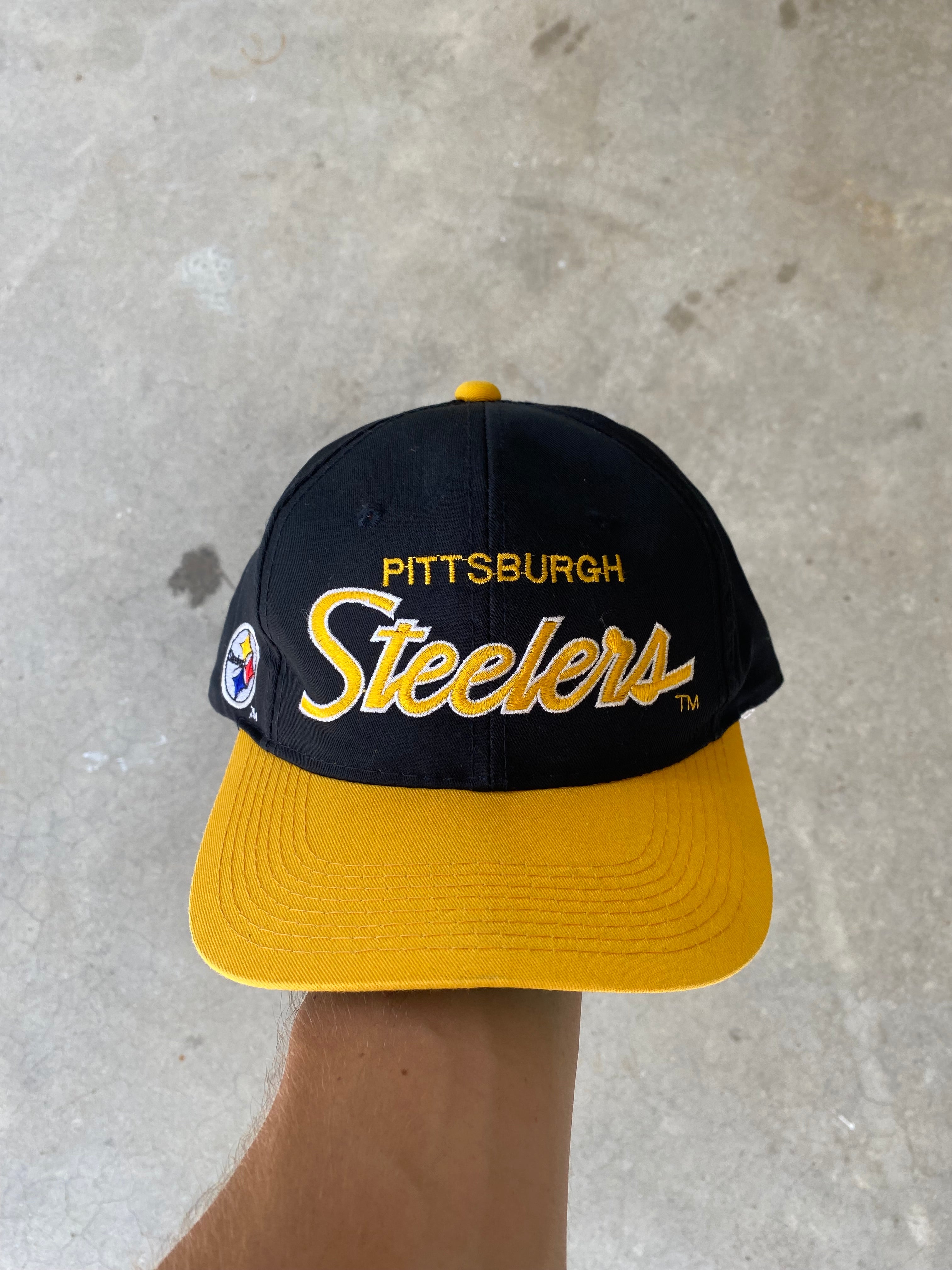 1990s Pittsburgh Steelers Script Sports Specialties Snapback