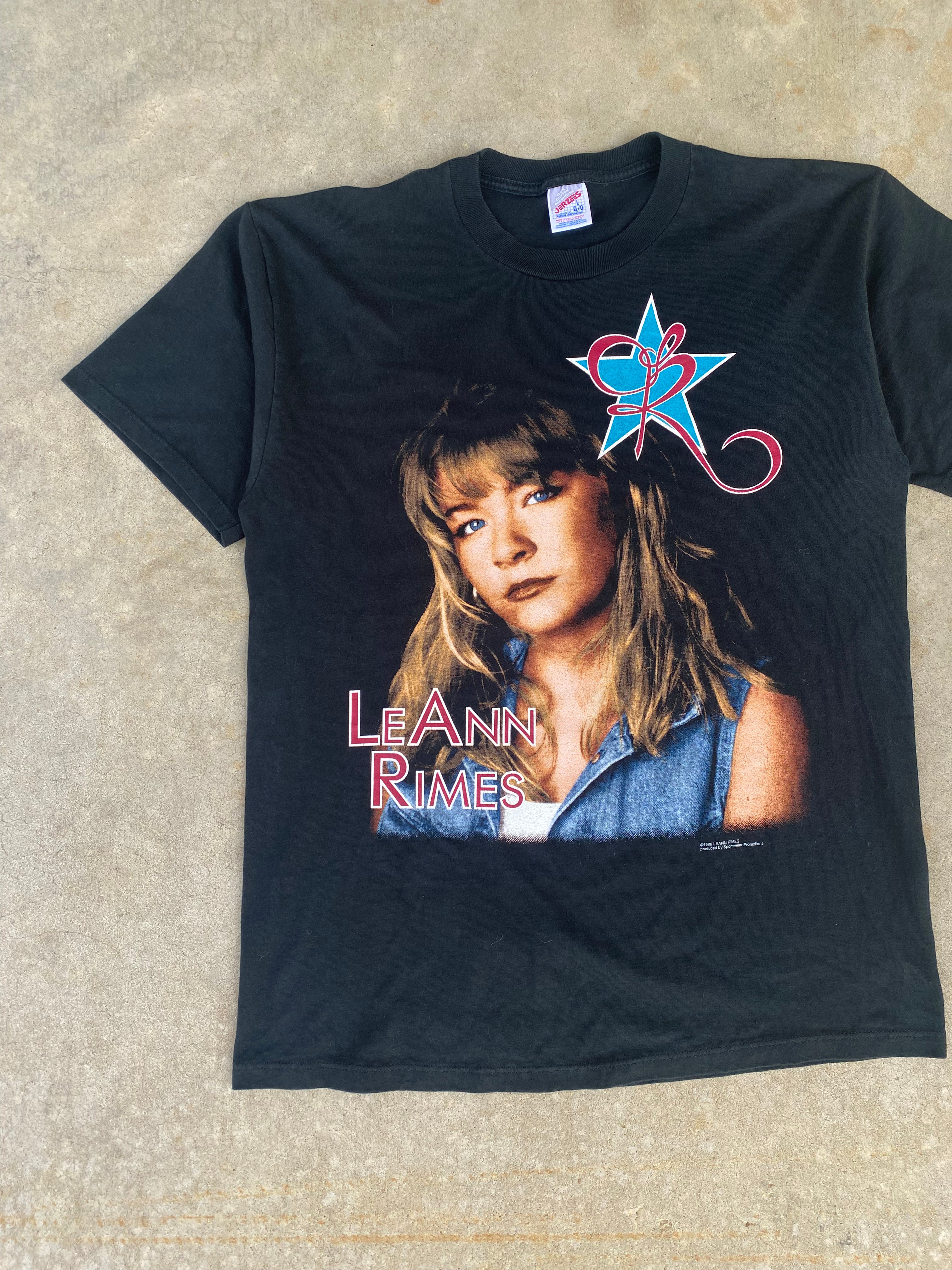 1996 LeAnn Rimes Blue Tour T-Shirt (L)