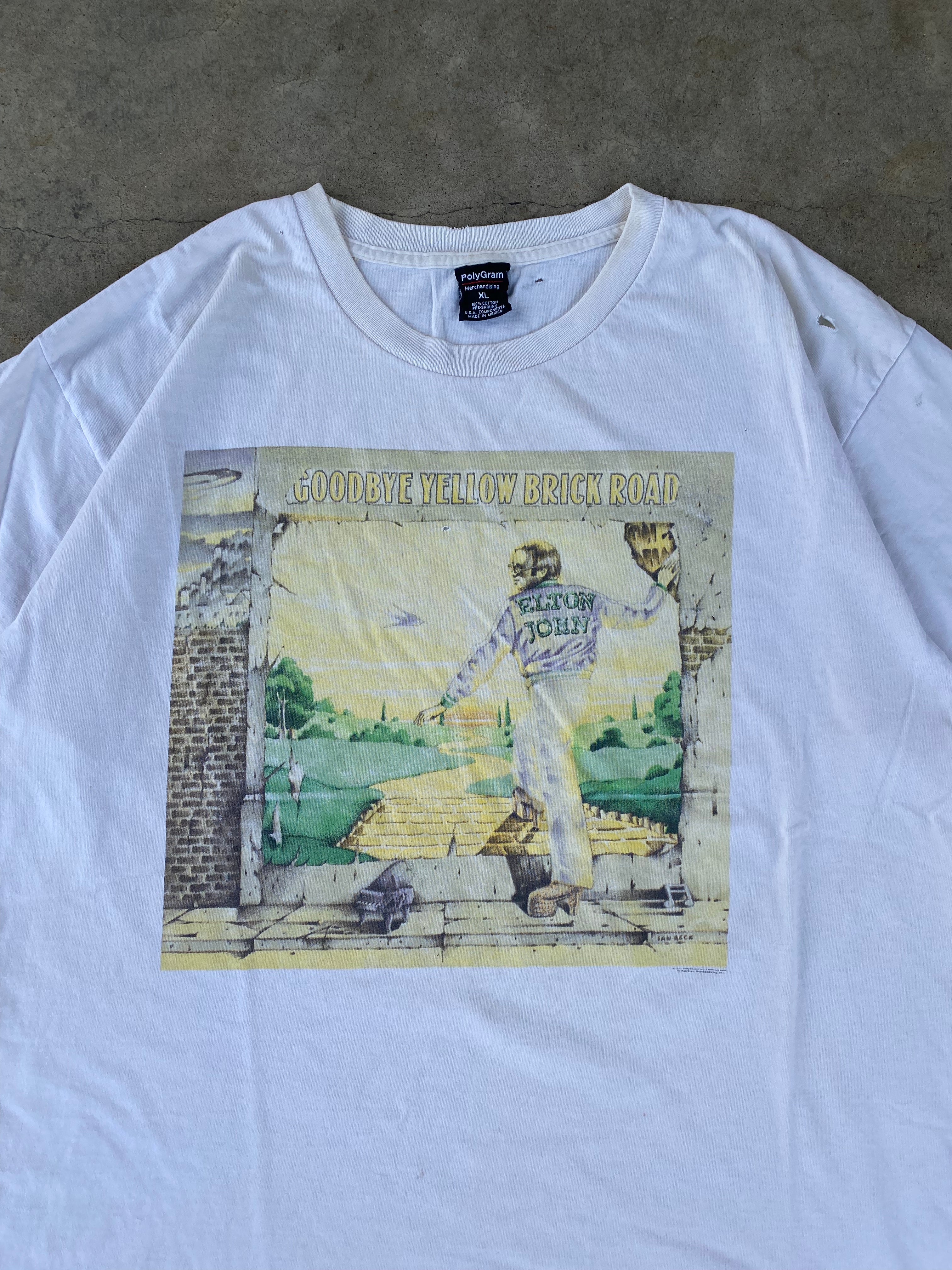 1997 Elton John Goodbye Yellow Brick Road Distressed T-Shirt