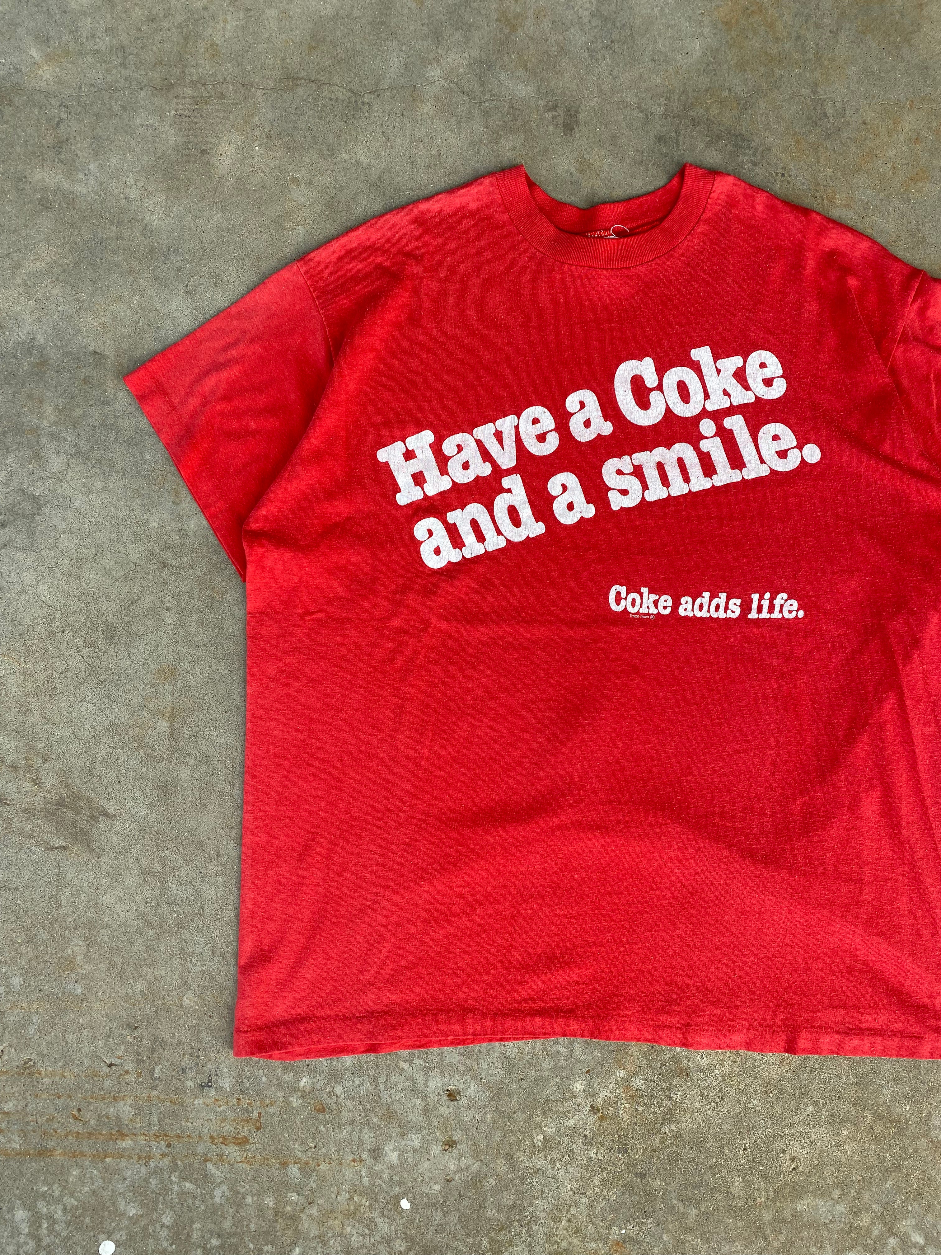 1980s Have a Coke and a Smile T-Shirt (L)