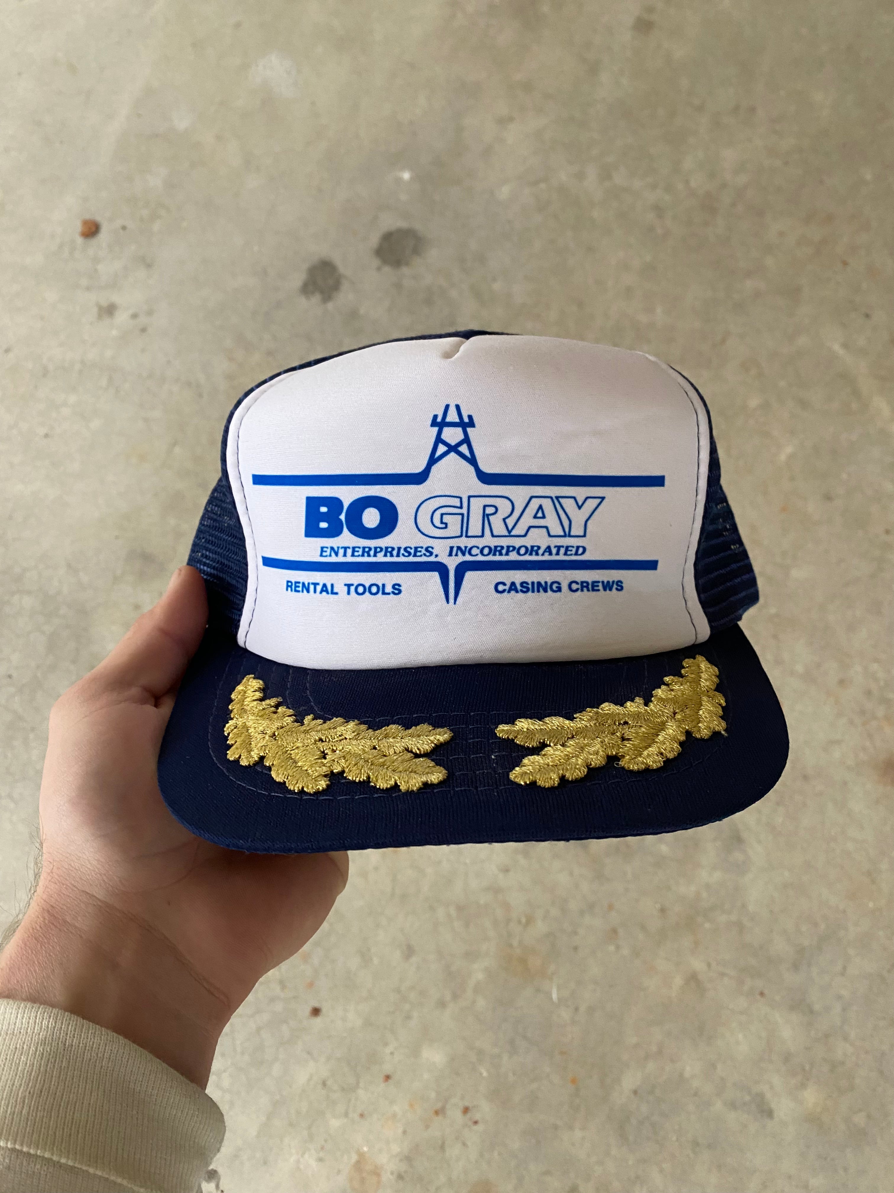 1980s Bo Gray Trucker Hat