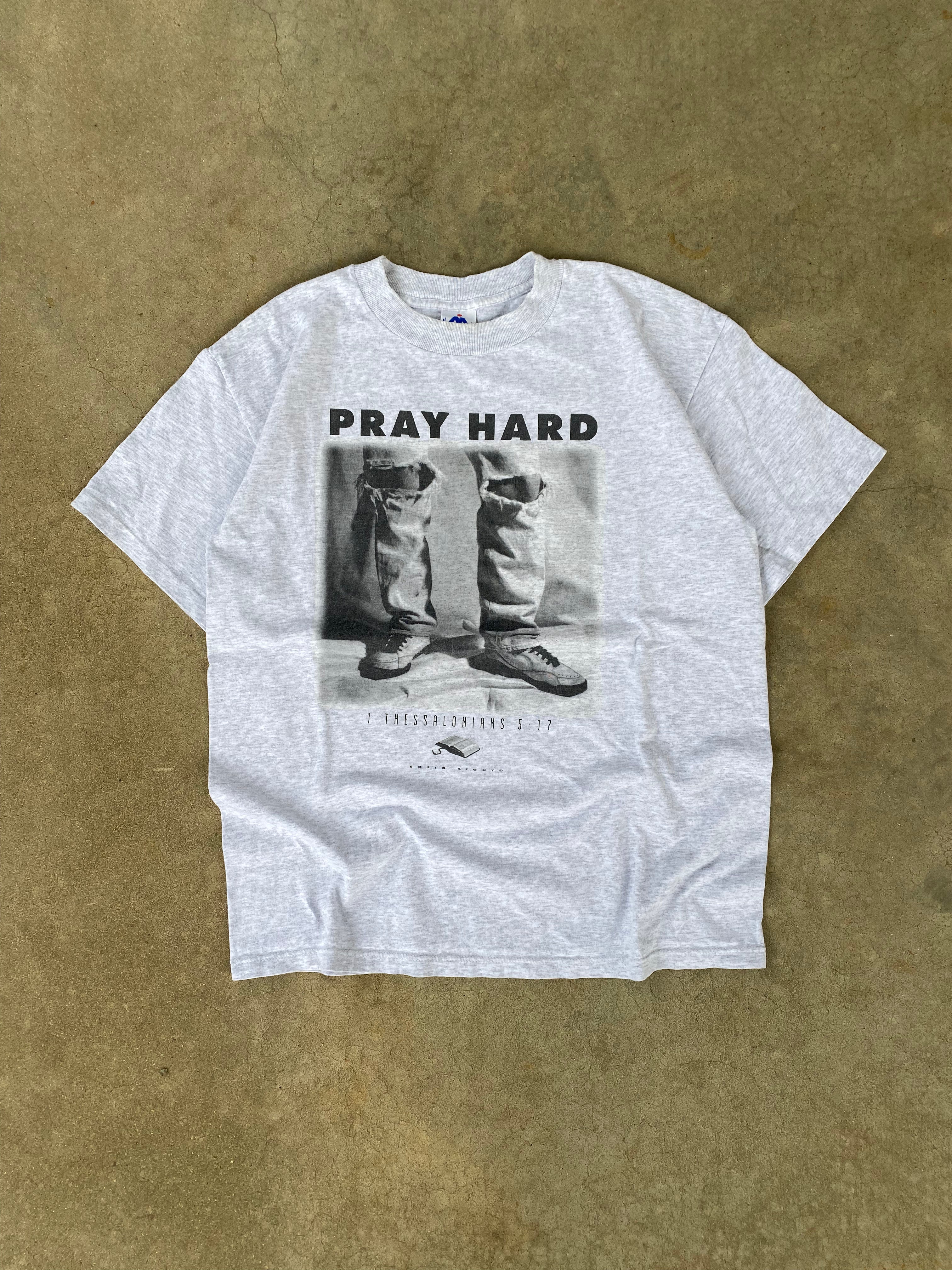 1990s Pray Hard T-Shirt (L)