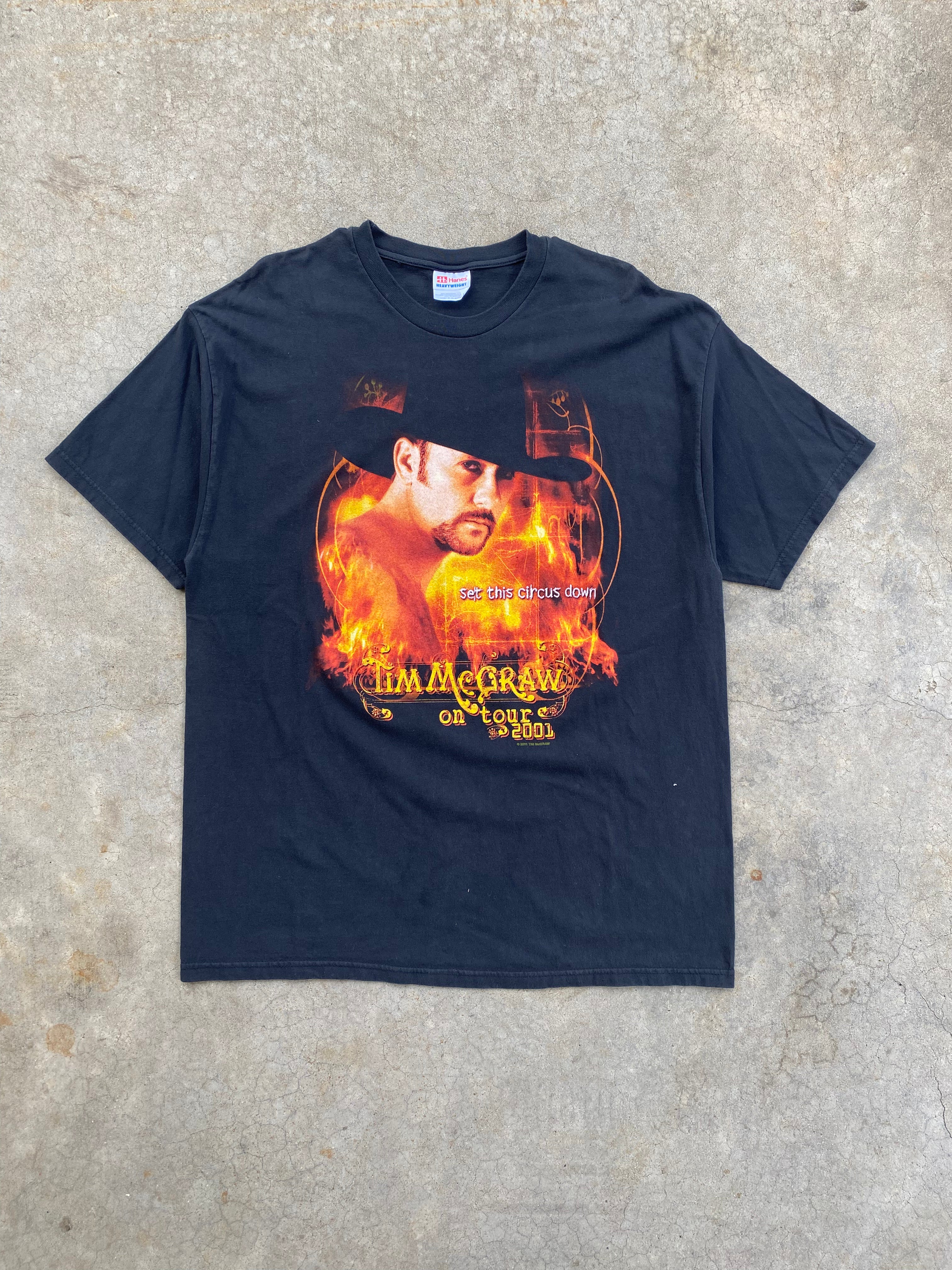 2001 Tim McGraw Set this Circus Down Tour T-Shirt