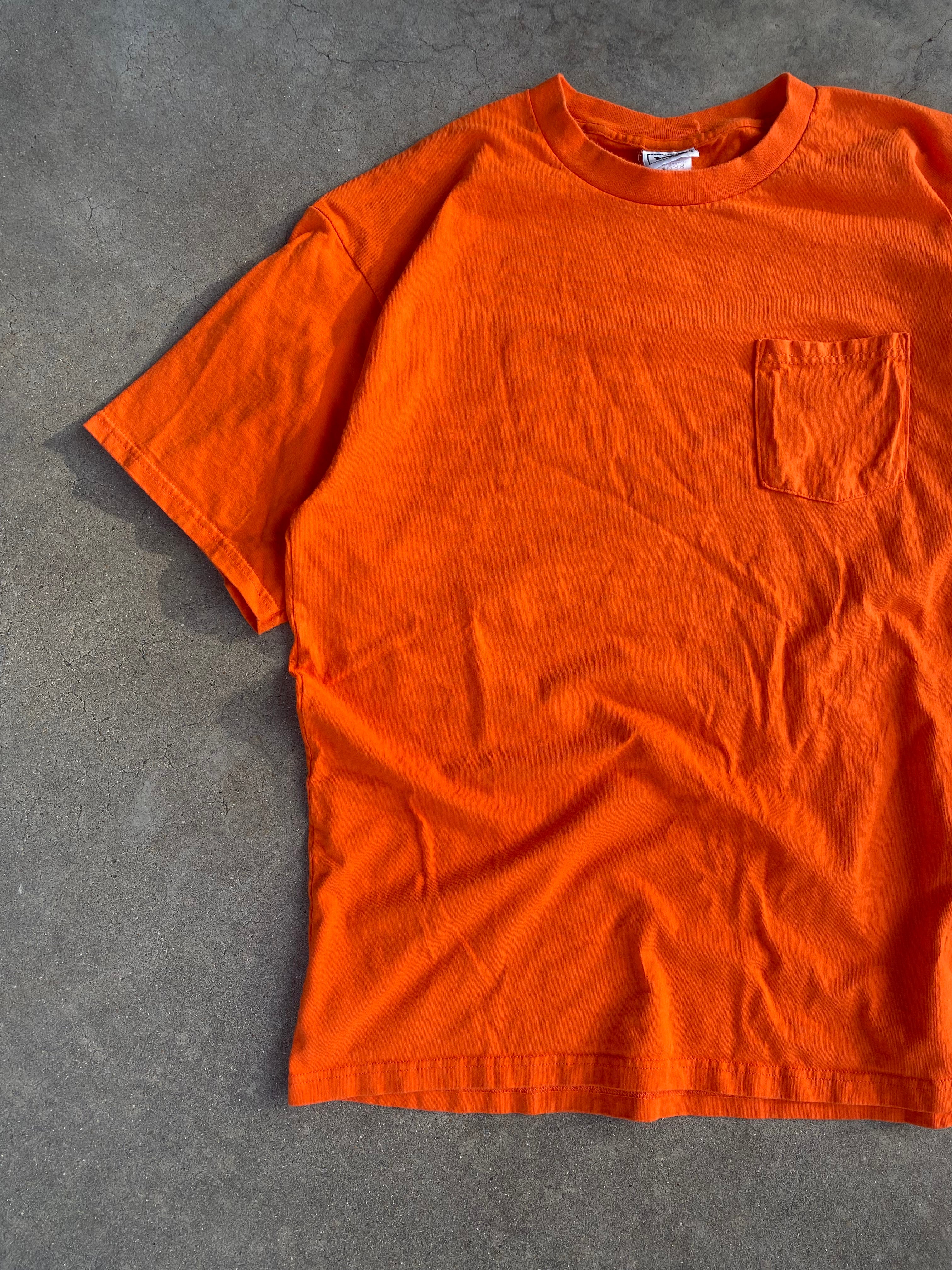 1990s Lee Sport Orange Pocket T-Shirt (L/XL)