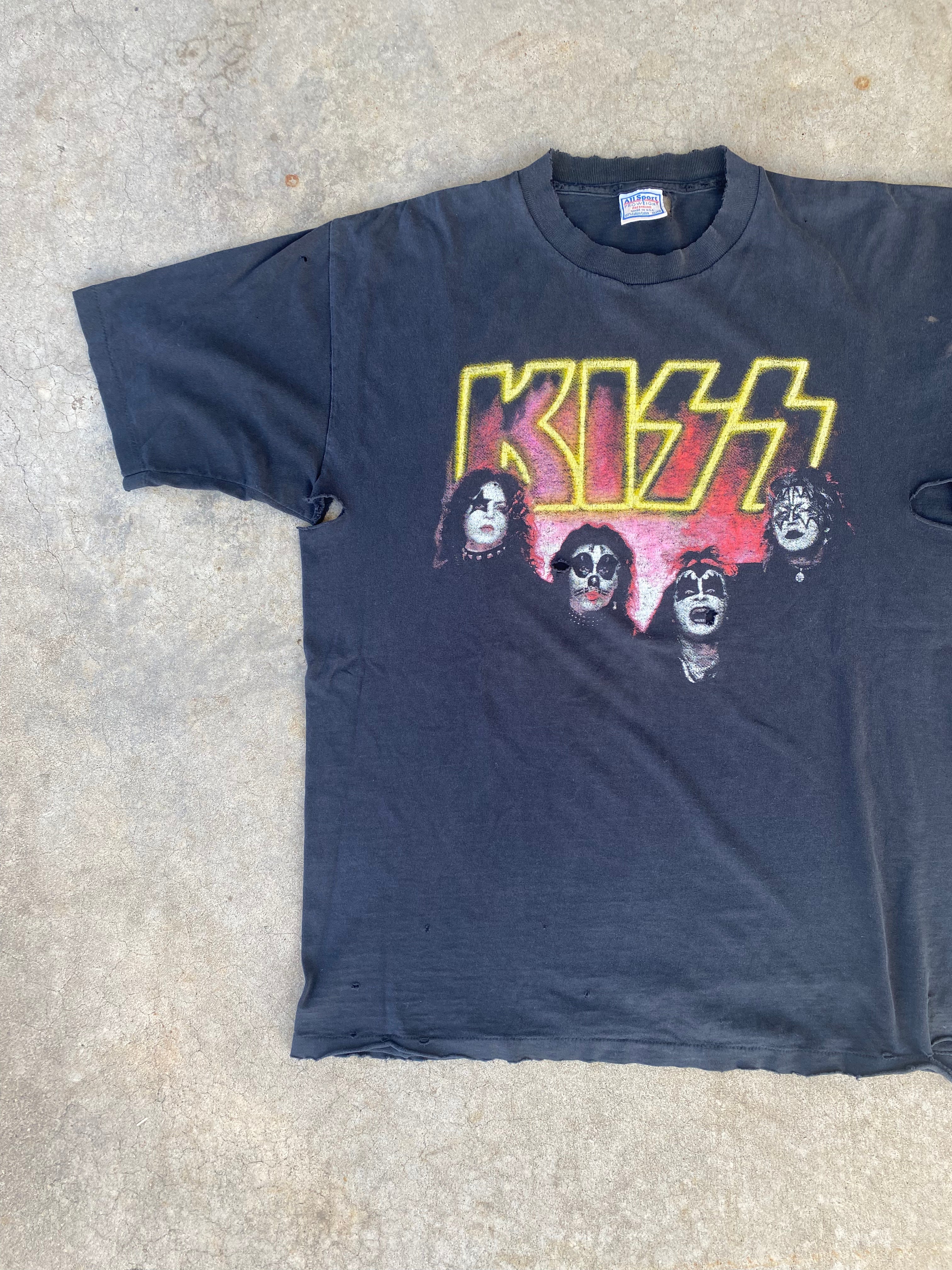1990s Thrashed KISS T-Shirt (XL)