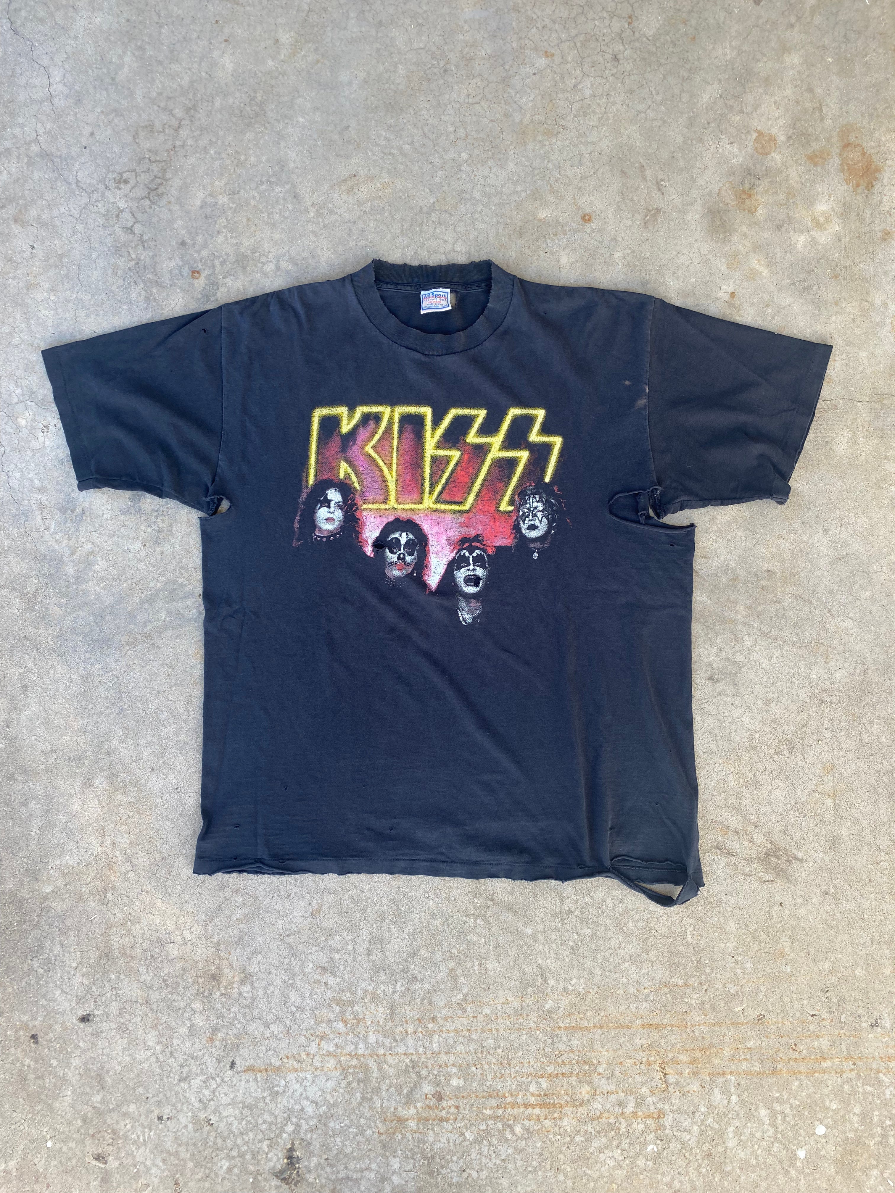 1990s Thrashed KISS T-Shirt (XL)