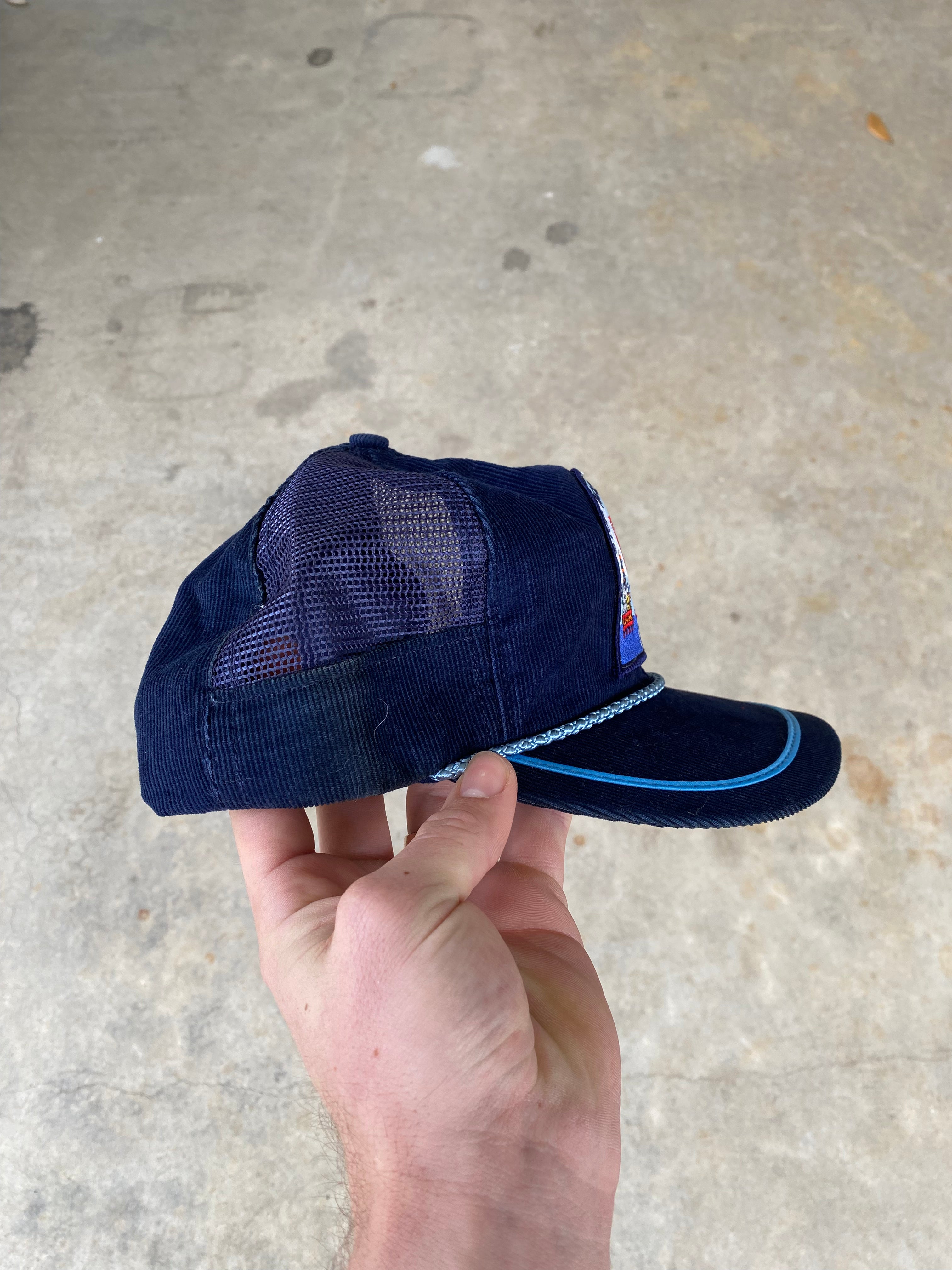 1988 Mobil Stop Accidents Corduroy Rope Hat