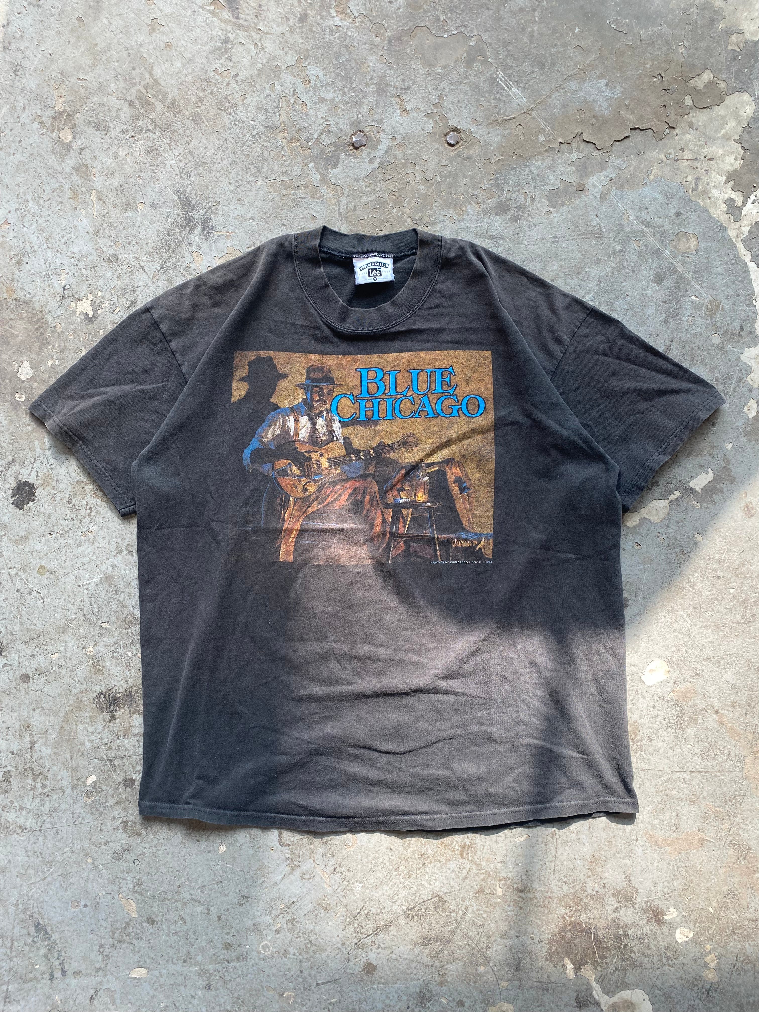1994 Blue Chicago Art T-Shirt (XL)