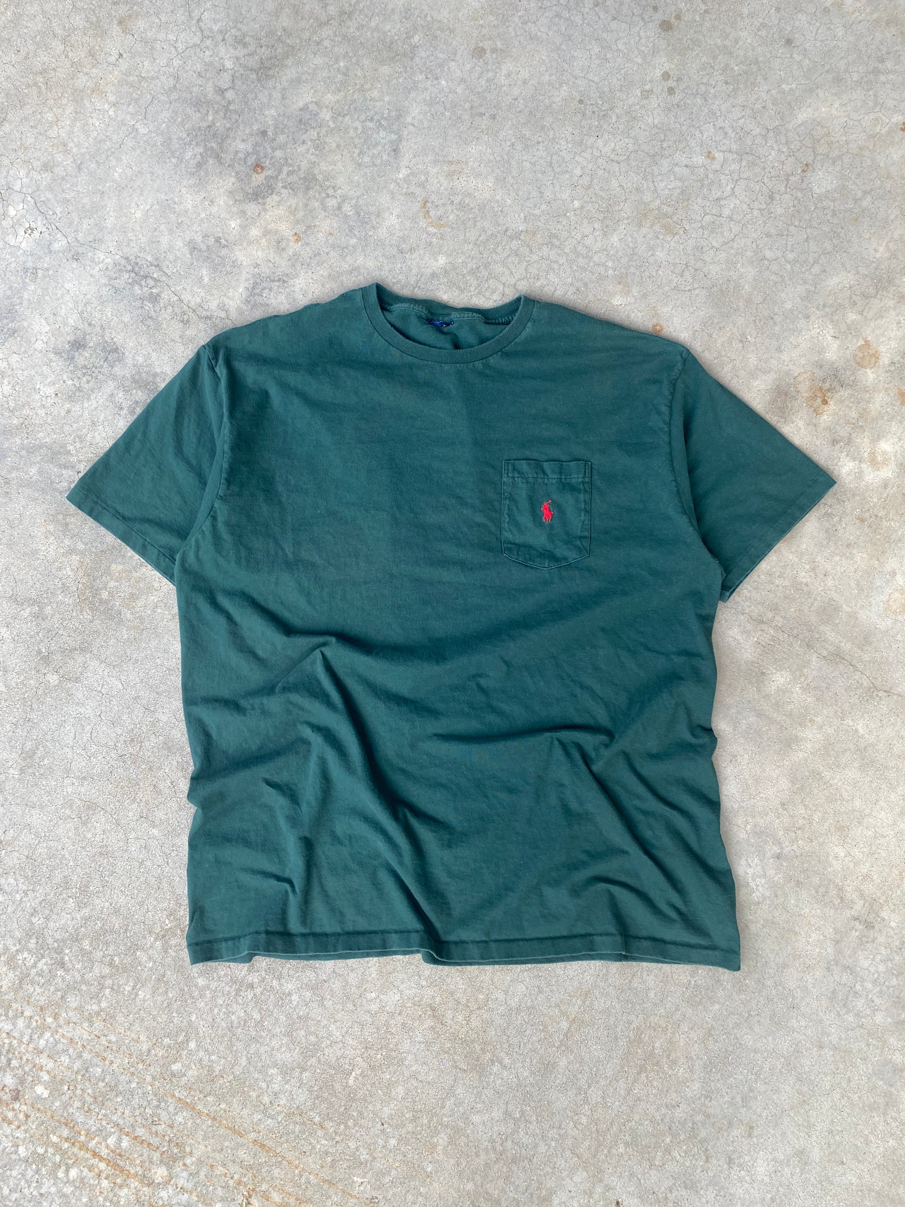 1990s Polo Ralph Lauren Selvedge Pocket T-Shirt (XL/XXL)