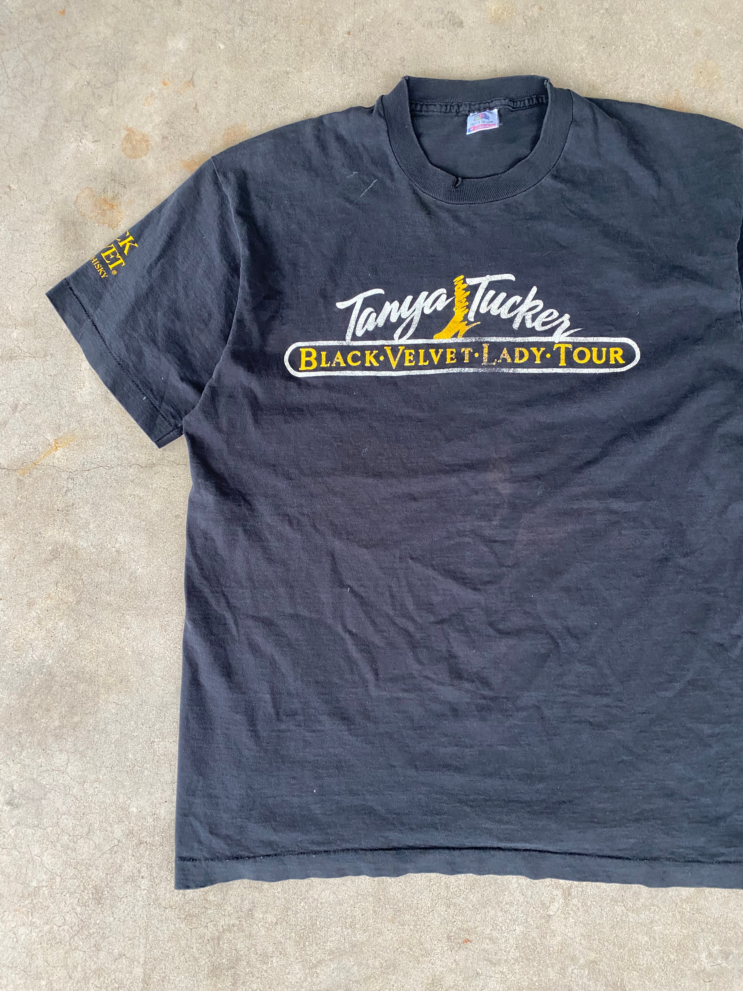 1990s Tanya Tucker Black Velvet Lady Tour T-Shirt (XL)