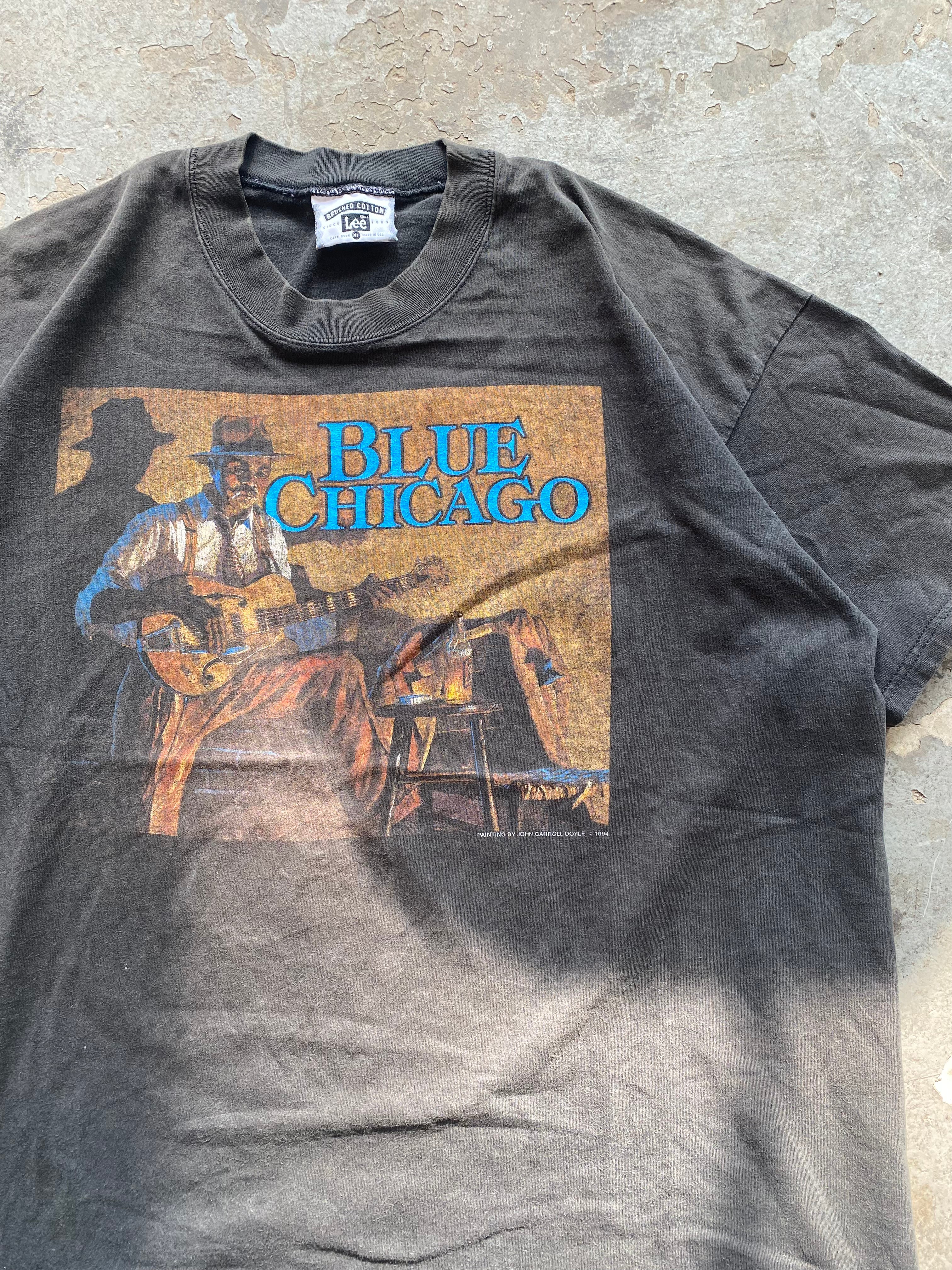 1994 Blue Chicago Art T-Shirt (XL)