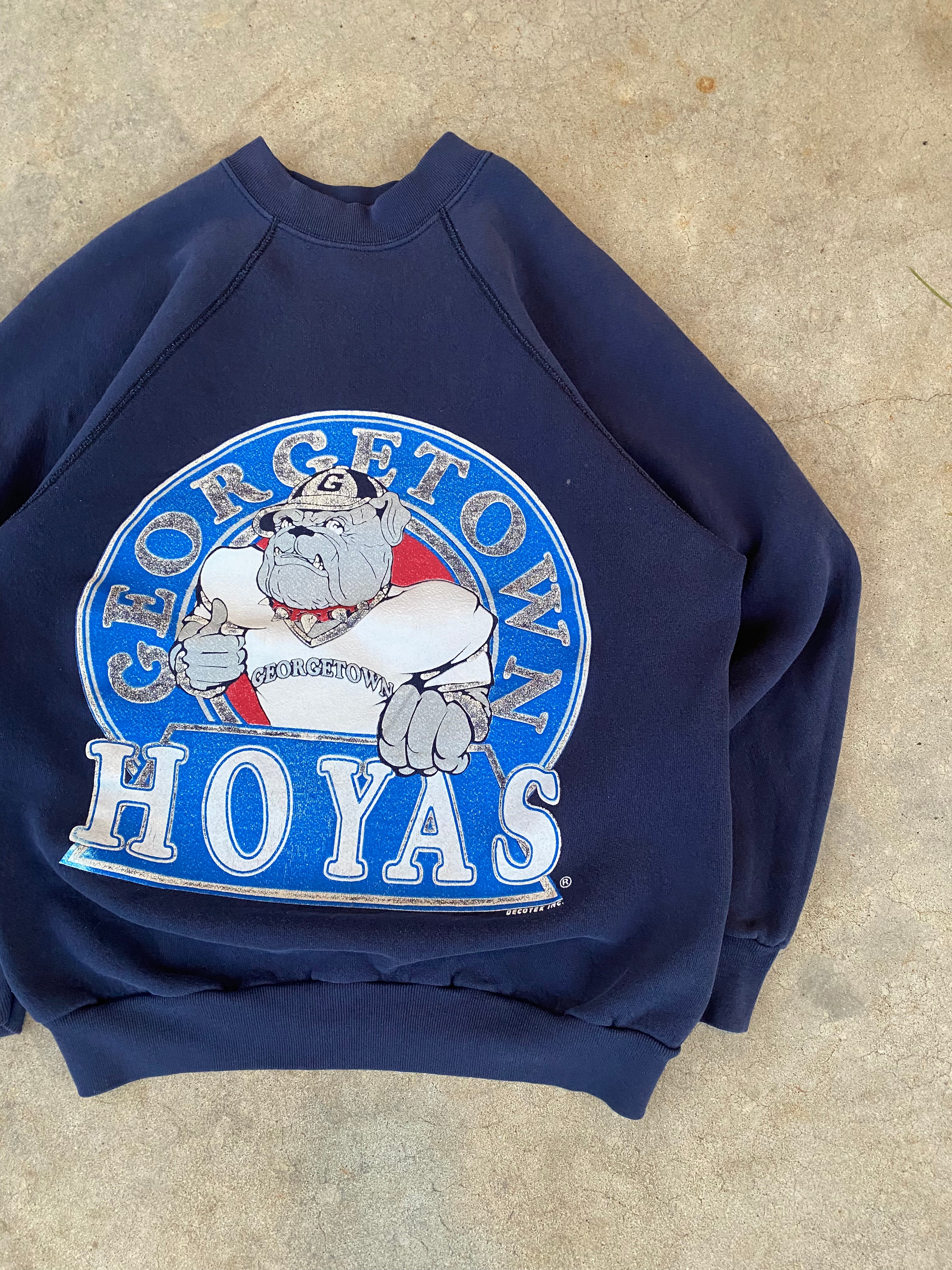 1980s Georgetown Hoyas Faded Crewneck (M)