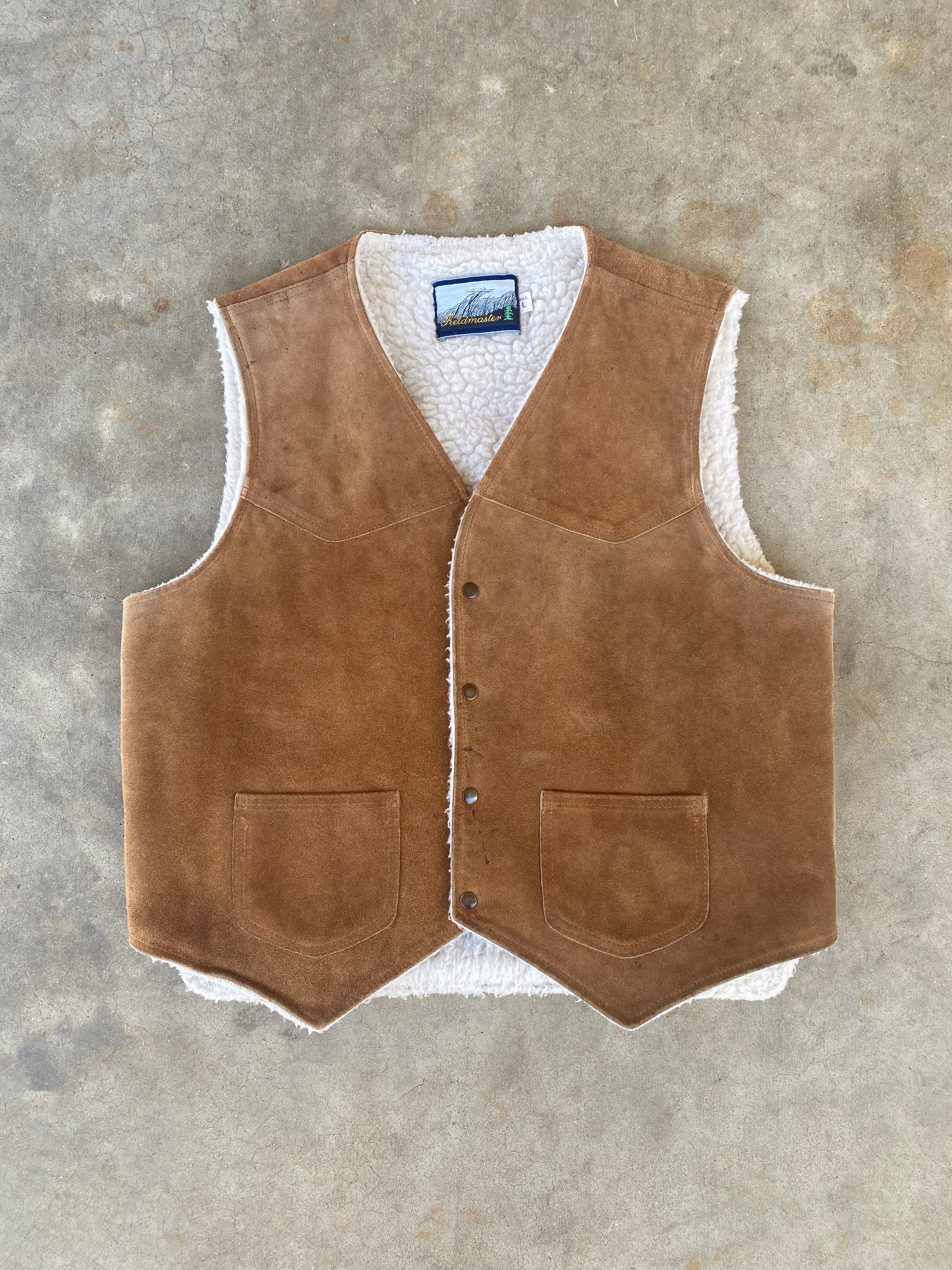 1980s Sears Fieldmaster Sherpa Lined Vest (L)